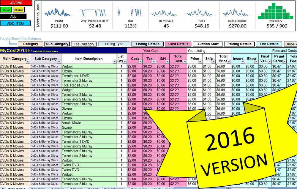 Excel spreadsheet for ebay sales unique inventory template for mac